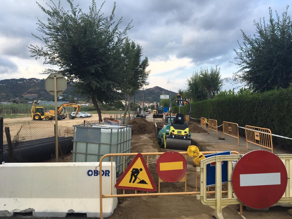 Obres a l'avinguda Tarongers