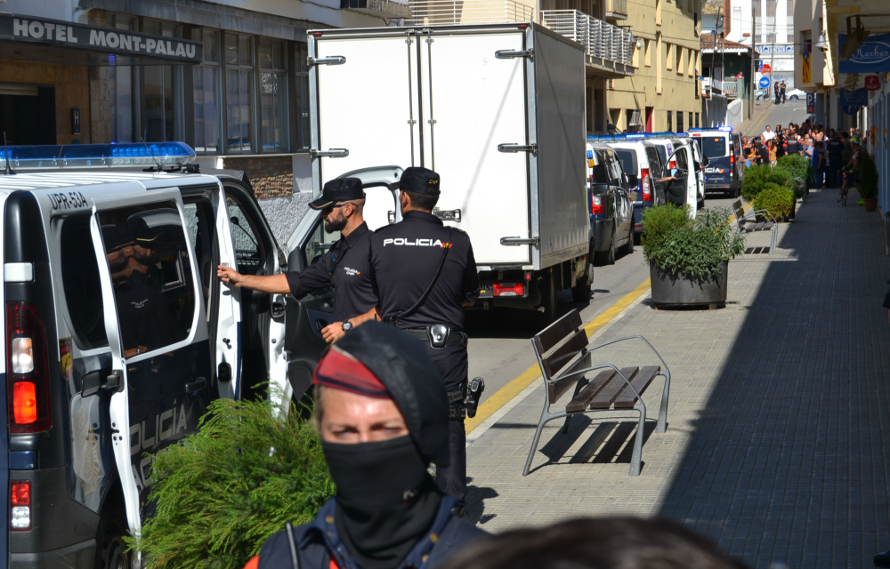 moment de la marxa de la policia nacional