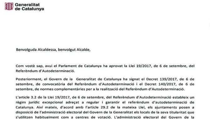 Carta de Puigdemont