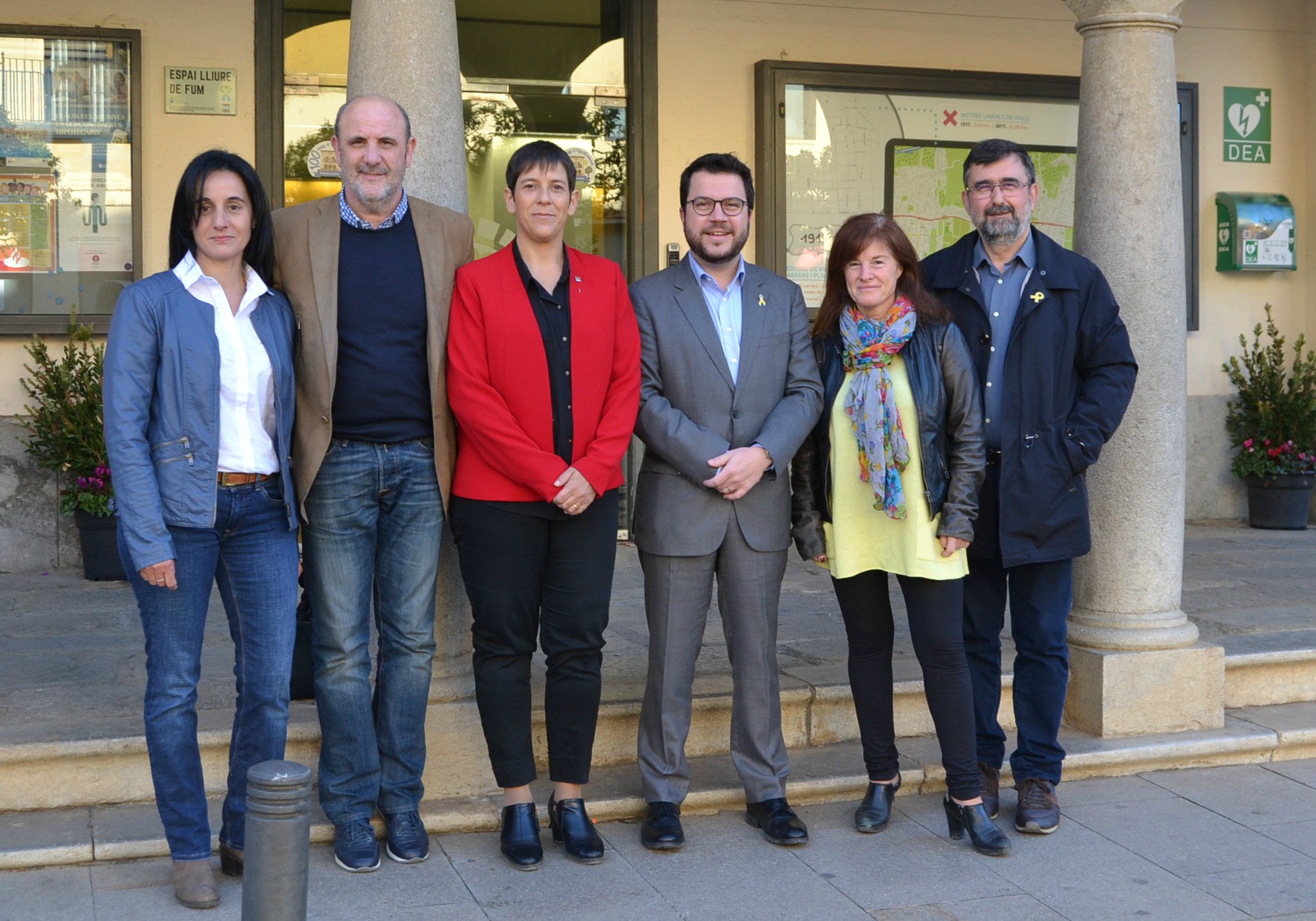 Grup d'ERC-JxP amb Meritxell Mateo